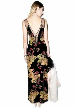 For Love & Lemons Dusty Rose Maxi Dress