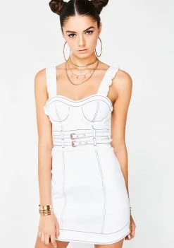 For Love & Lemons Dresses Daria Denim Underwire Dress