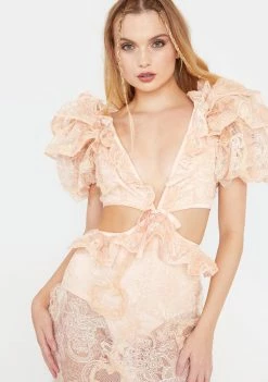 For Love & Lemons Meredith Lace Maxi Dress Maxi Dresses