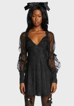For Love & Lemons Gabrielle Puff Sleeve Mini Dress