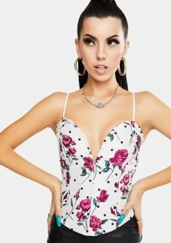 For Love & Lemons Tops Bobbie Floral Corset Top