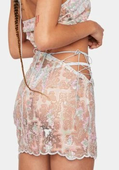 For Love & Lemons Monique Mini Skirt