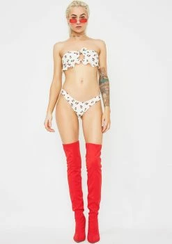 For Love & Lemons Mon Cheri Hi Rise Bikini Bottom