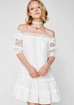 For Love & Lemons Hermosa Eyelet Swing Dress