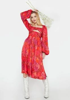 For Love & Lemons Nikki Midi Dress Dresses