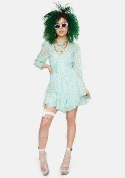 For Love & Lemons Dresses Mindy Chiffon Mini Dress