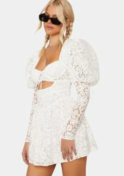 For Love & Lemons Frances Puff Sleeve Mini Dress Dresses