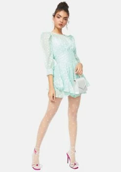 For Love & Lemons Dresses Mindy Chiffon Mini Dress