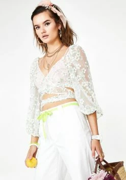 For Love & Lemons Eclair Crop Top