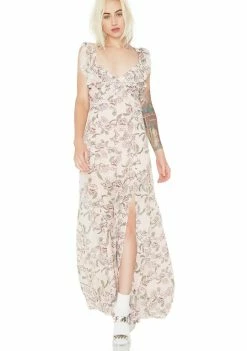 For Love & Lemons Dresses Bee Balm Floral Maxi Dress