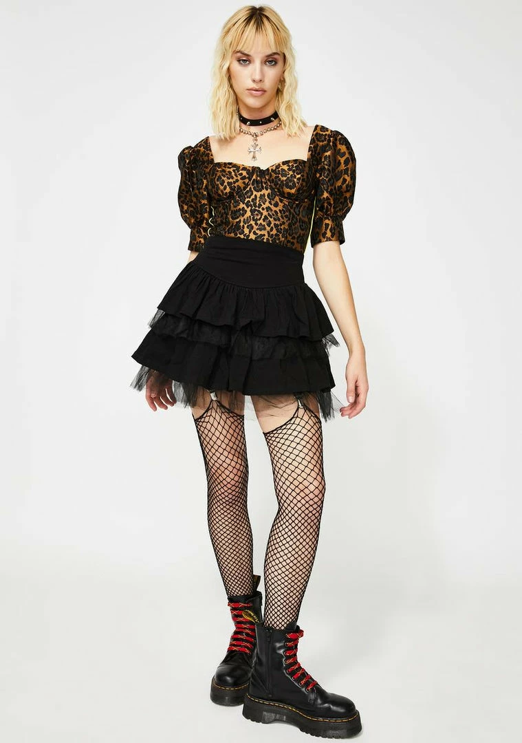 Best deal β For Love & Lemons Leopard Jett Bustier Crop Top Tops 𧨠3 For Love & Lemons Leopard Jett Bustier Crop Top Tops