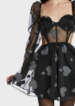 For Love & Lemons Alexandra Long Sleeve Mini Dress