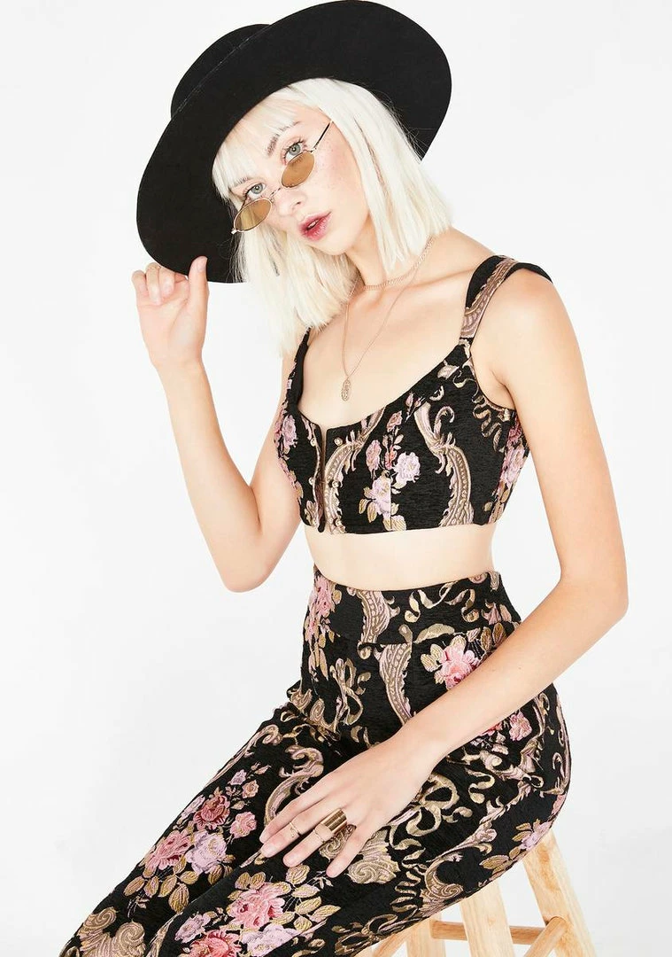 New β For Love & Lemons Brocade Crop Top π₯ 2 For Love & Lemons Brocade Crop Top