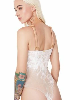 For Love & Lemons Lula Velvet Bodysuit