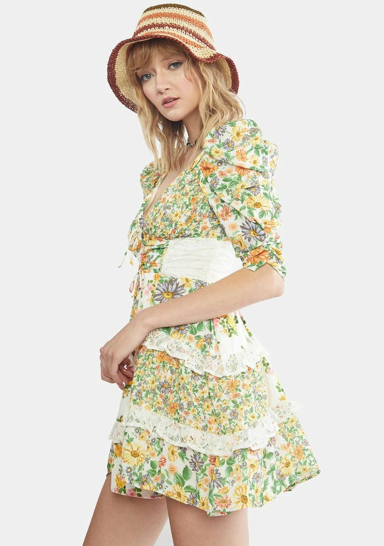 Outlet π For Love & Lemons Rosalyn Mini π Dress π 2 For Love & Lemons Rosalyn Mini Dress