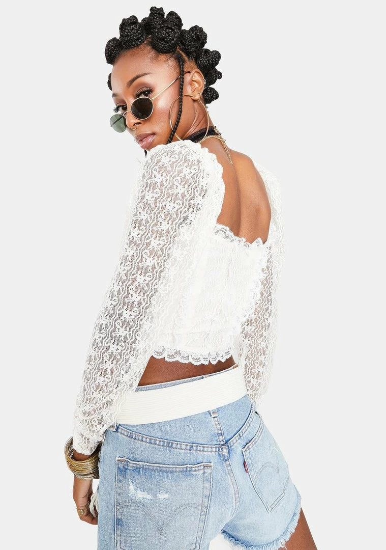 Buy ❤️ For Love & Lemons Tops Carrie Crop Top ⌛ 4 For Love & Lemons Tops Carrie Crop Top