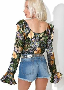 For Love & Lemons Tops Luciana Ruffle Blouse