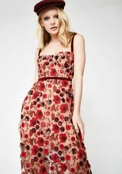 For Love & Lemons Beatrice Strappy Maxi Dress