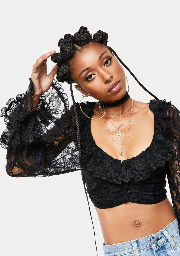 New ⌛ For Love & Lemons Tops Quinn Crop Top ⌛ 1 For Love & Lemons Tops Quinn Crop Top