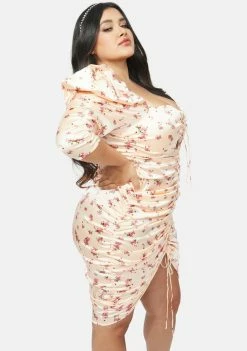 For Love & Lemons Plus Aster Floral Midi Dress