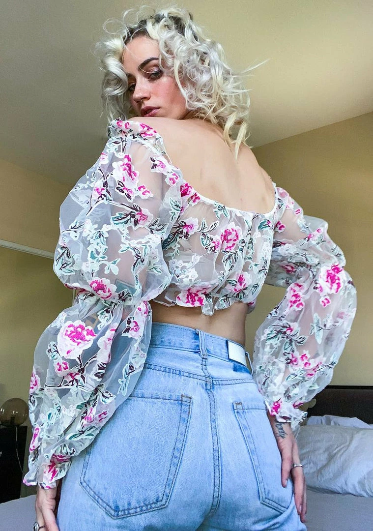 Best reviews of 🥰 For Love & Lemons Lovell Burnout Crop Top Tops ❤️ 4 For Love & Lemons Lovell Burnout Crop Top Tops