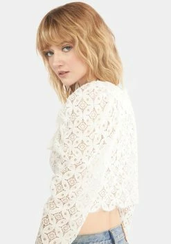 Budget 𧨠For Love & Lemons Charmaine Crop Top Long Sleeve Crop Top π 7 For Love & Lemons Charmaine Crop Top Long Sleeve Crop Top