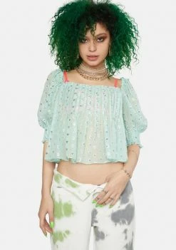 For Love & Lemons Tops Jana Chiffon Blouse