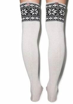 For Love & Lemons Snowed In Thigh High Socks