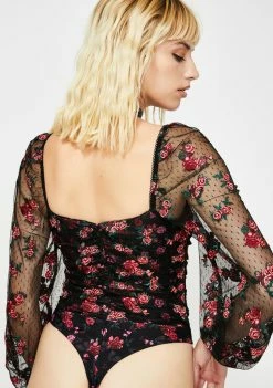 Cheap π― For Love & Lemons Blondie Embroidered Bodysuit Tops π 7 For Love & Lemons Blondie Embroidered Bodysuit Tops