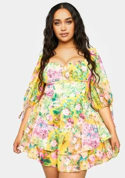 For Love & Lemons Plus Nina Mini Dress Dresses