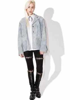 For Love & Lemons Fringe Suede Jacket