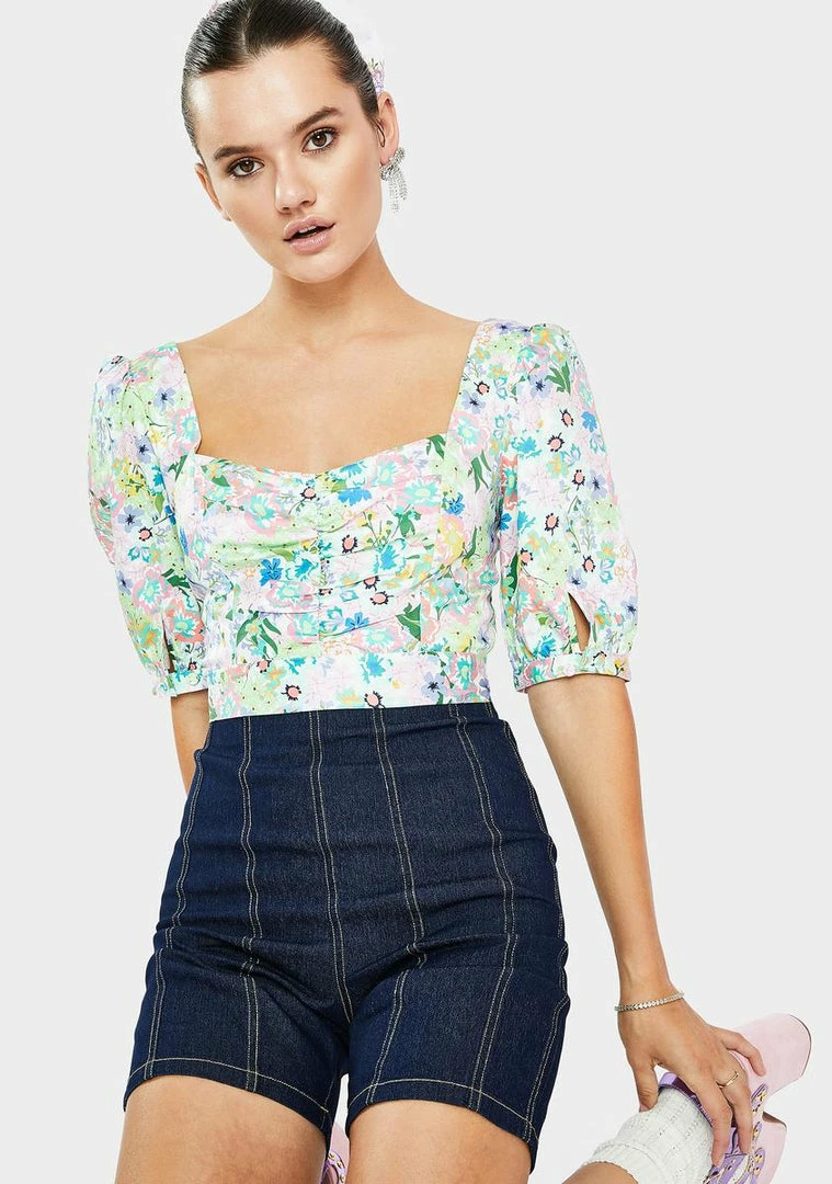 Cheapest π For Love & Lemons Jardine Crop Top 𧨠1 For Love & Lemons Jardine Crop Top