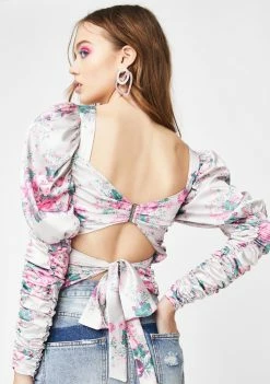 For Love & Lemons Palais Floral Crop Top