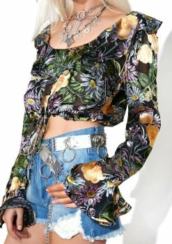 For Love & Lemons Tops Luciana Ruffle Blouse