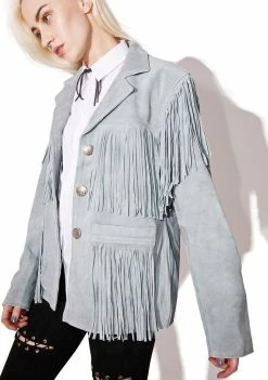 For Love & Lemons Fringe Suede Jacket