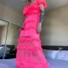For Love & Lemons Neon Coral Vixen Maxi Dress Dresses