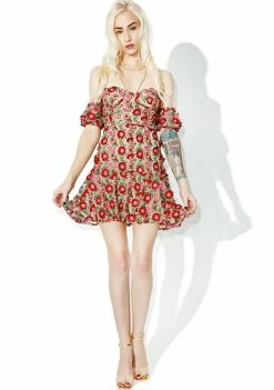 For Love & Lemons Amelia Strapless Mini Dress Dresses