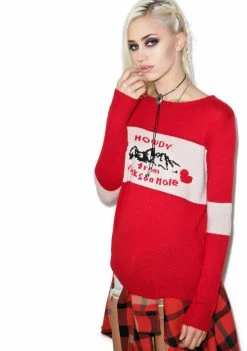 For Love & Lemons Tops Howdy From Jackson Hole Sweater