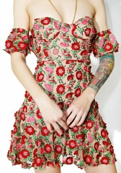 For Love & Lemons Amelia Strapless Mini Dress Dresses