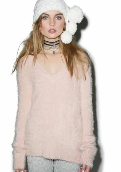For Love & Lemons Ski Bunny Oversized Sweater Tops