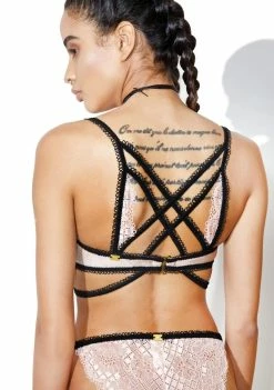 For Love & Lemons Yvette Strappy Bralette Lingerie & Sleepwear