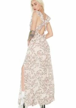 For Love & Lemons Dresses Bee Balm Floral Maxi Dress