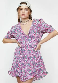 For Love & Lemons Katarina Floral Mini Dress