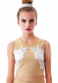 For Love & Lemons Balmy Nights Crop Top Tops