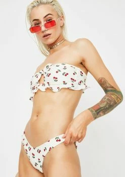 For Love & Lemons Mon Cheri Hi Rise Bikini Bottom