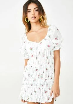 For Love & Lemons Tarte Eyelet Smocked Dress