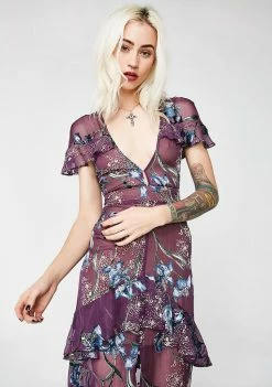 For Love & Lemons Cleo Floral Maxi Dress