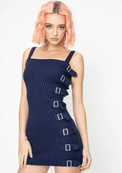 For Love & Lemons Tuileries Ribbed Mini Dress
