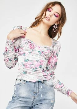 For Love & Lemons Palais Floral Crop Top