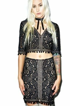 For Love & Lemons Florence Mini Skirt